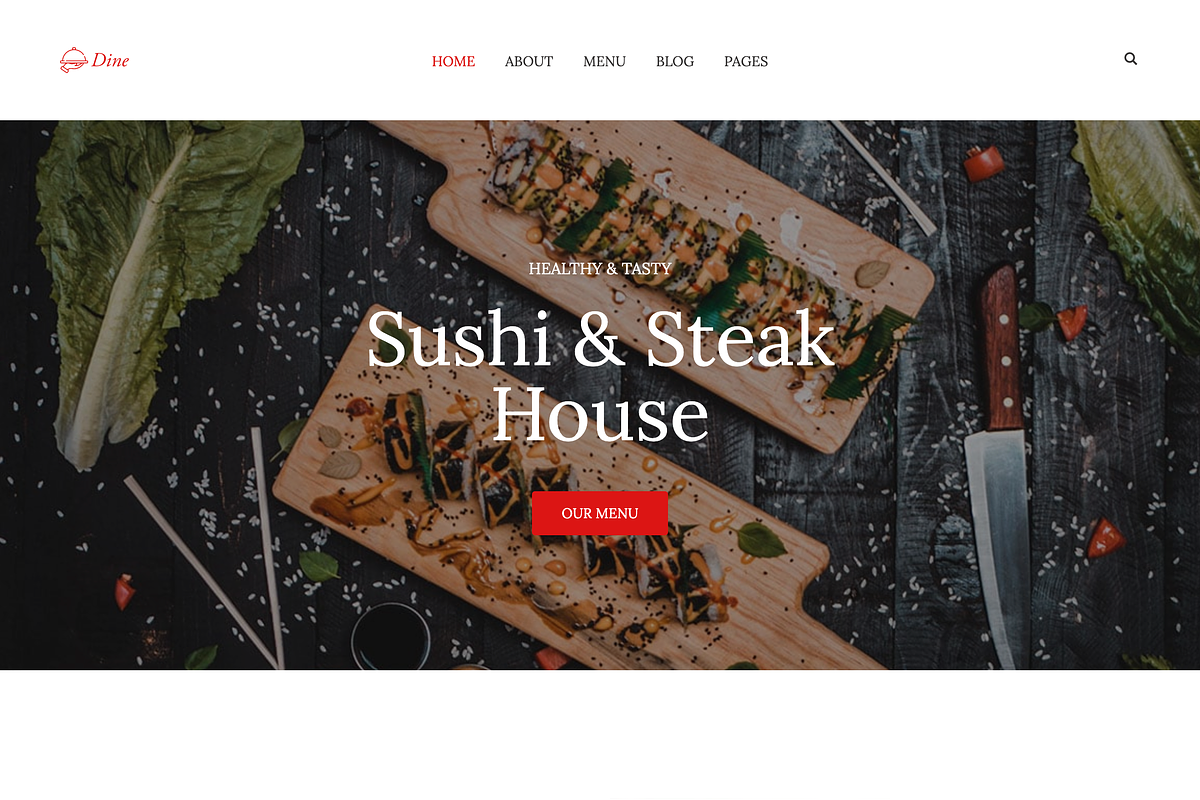 DinePress - Business Food Theme, a WordPress Template by Happy Themes Shop