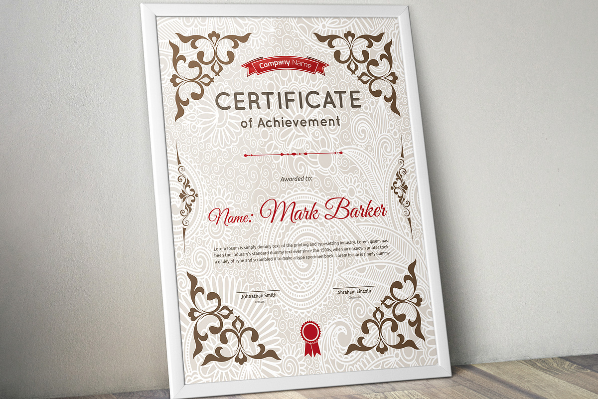 Certificate Word | PSD | AI, a Stationery Template by Curve Design (Photo 2 of 2)