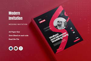 Modern Wedding Invitation, an Invitation Template by Fannan Studio