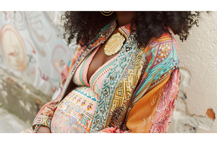 Trendy Pregnant Woman in Ornate, a Beauty & Fashion Photo by Lermont51