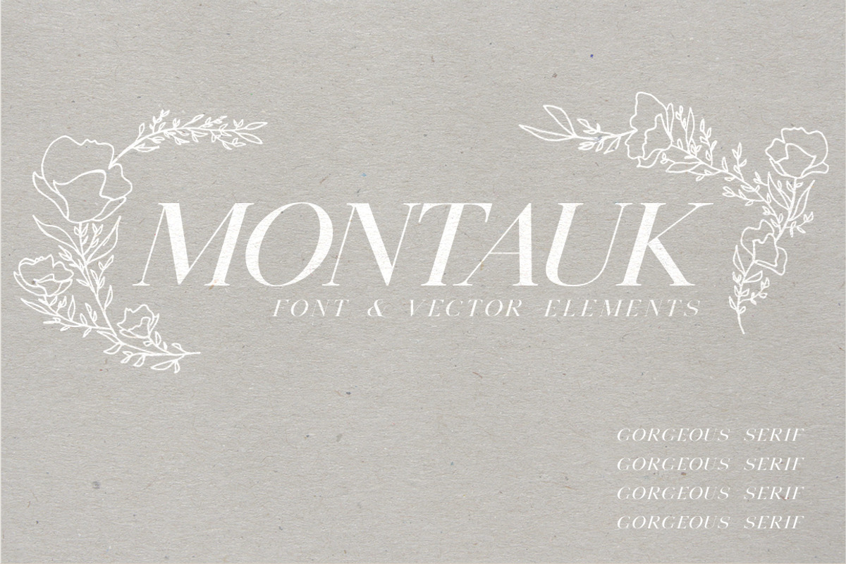Montauk | Serif + Bonus Vectors preview 5