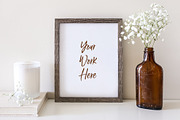 Amberwood Frame - Mockup, a Print Template by SunnyTangerine Stock (Thumbnail 1 of 3)