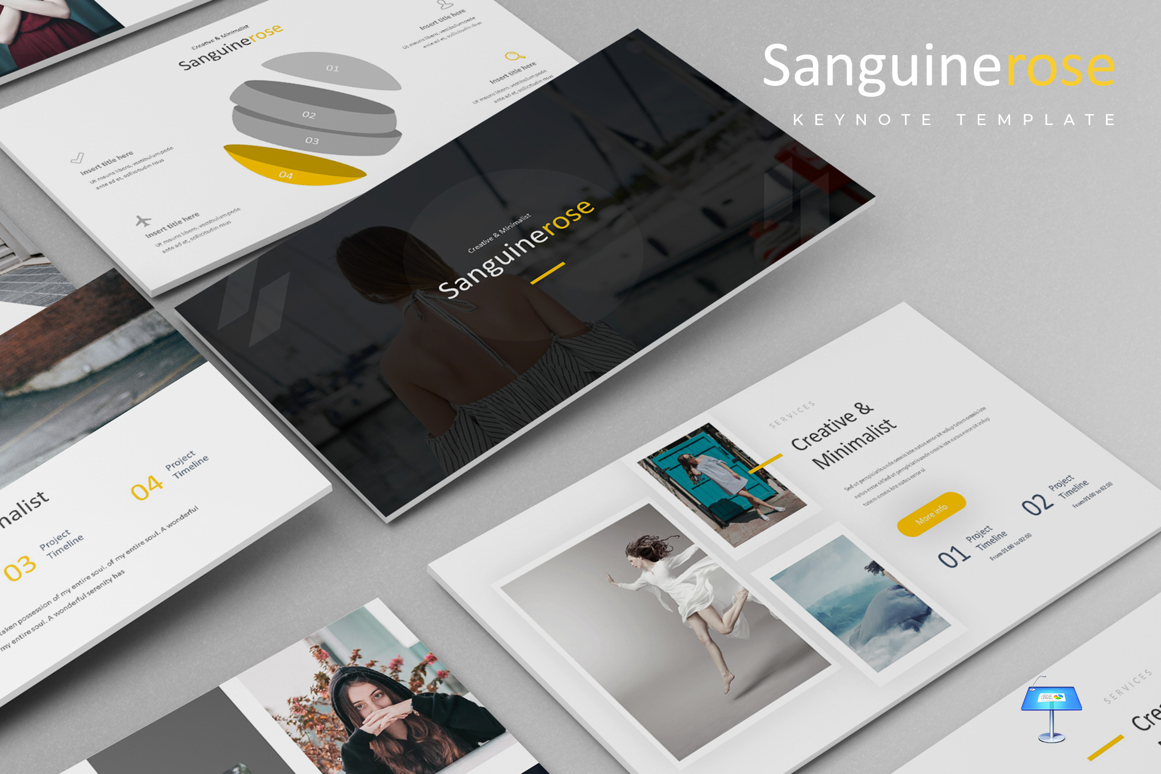Sanguinerose - Keynote Template, a Presentation Template by AQR Studio
