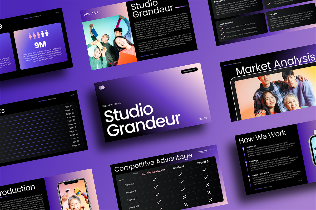 Studio Grandeur - Brand Proposal, a Presentation Template by ArbaStudio (Photo 1 of 5)