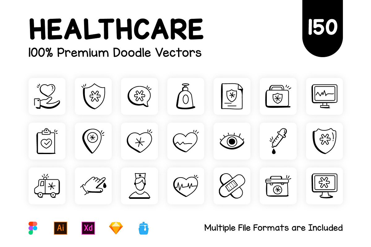150 Medical and Healthcare Icons, a Duotone Icon by Brickclay (Photo 1 of 9)