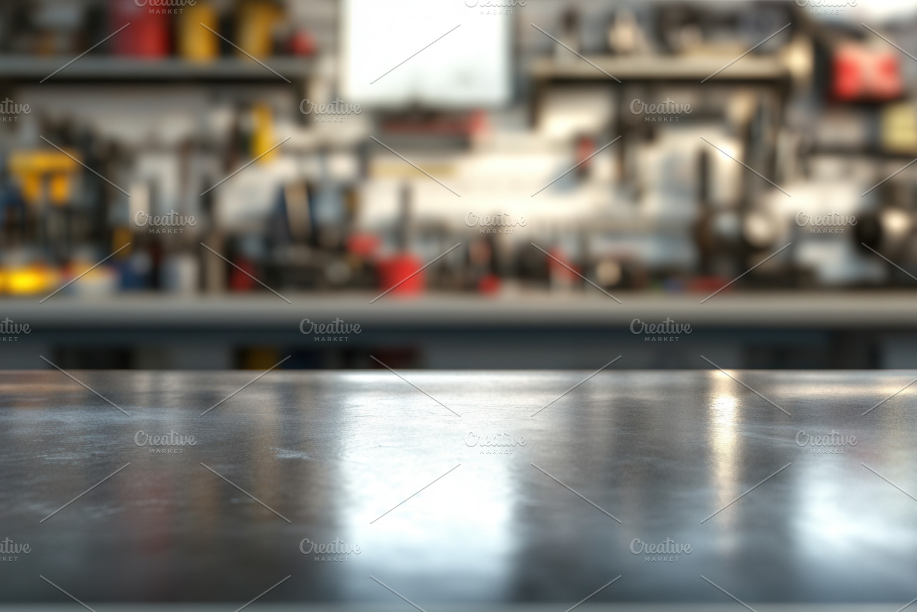 A sleek metal blank tabletop, a Photo by Pavel_design