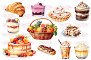 Dessert Delights Collection Clipart, a Food Illustration by Watercolor Digital (Thumbnail 4 of 9)