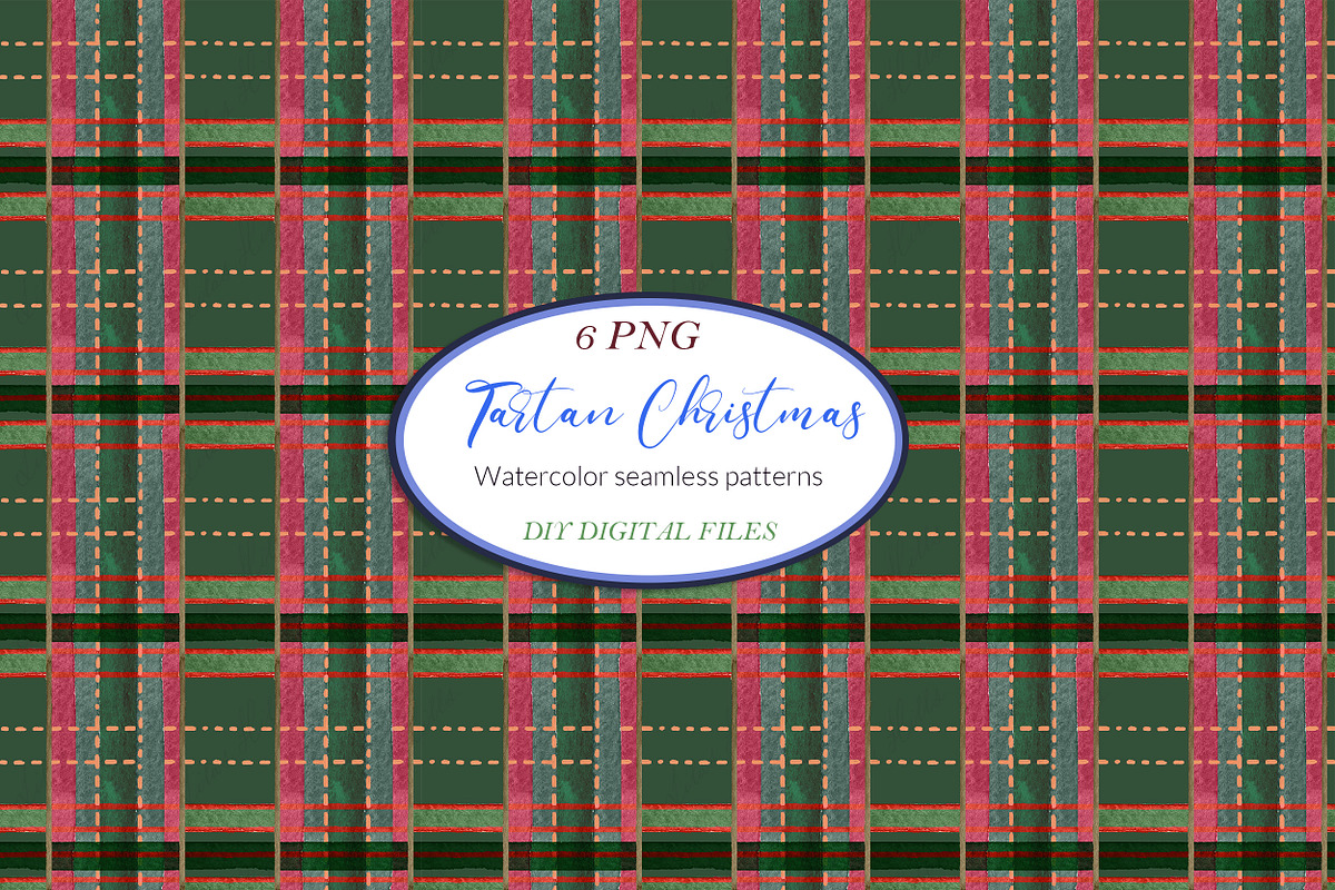 Christmas Tartan Seamless Patterns, a Pattern Graphic by LABFcreations (Photo 3 of 6)