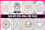 Christmas Mandala- Coloring Book, a Decorative Illustration by Ink Gallery (Thumbnail 4 of 5)