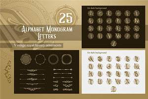 Luxury Vintage Monograms Alphabet