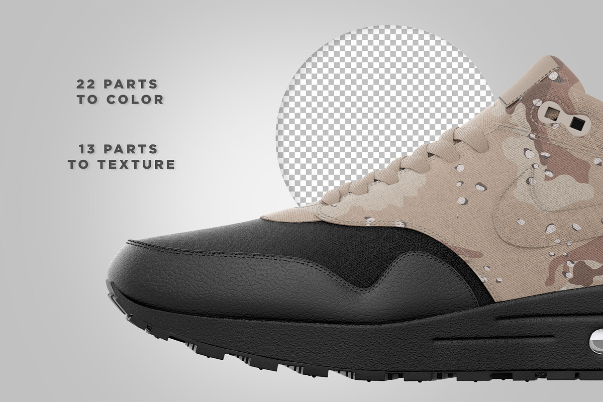 Nike Air Max 1 - Mockup, an Advertising Mockup by XFeatures (Photo 5 of 10)