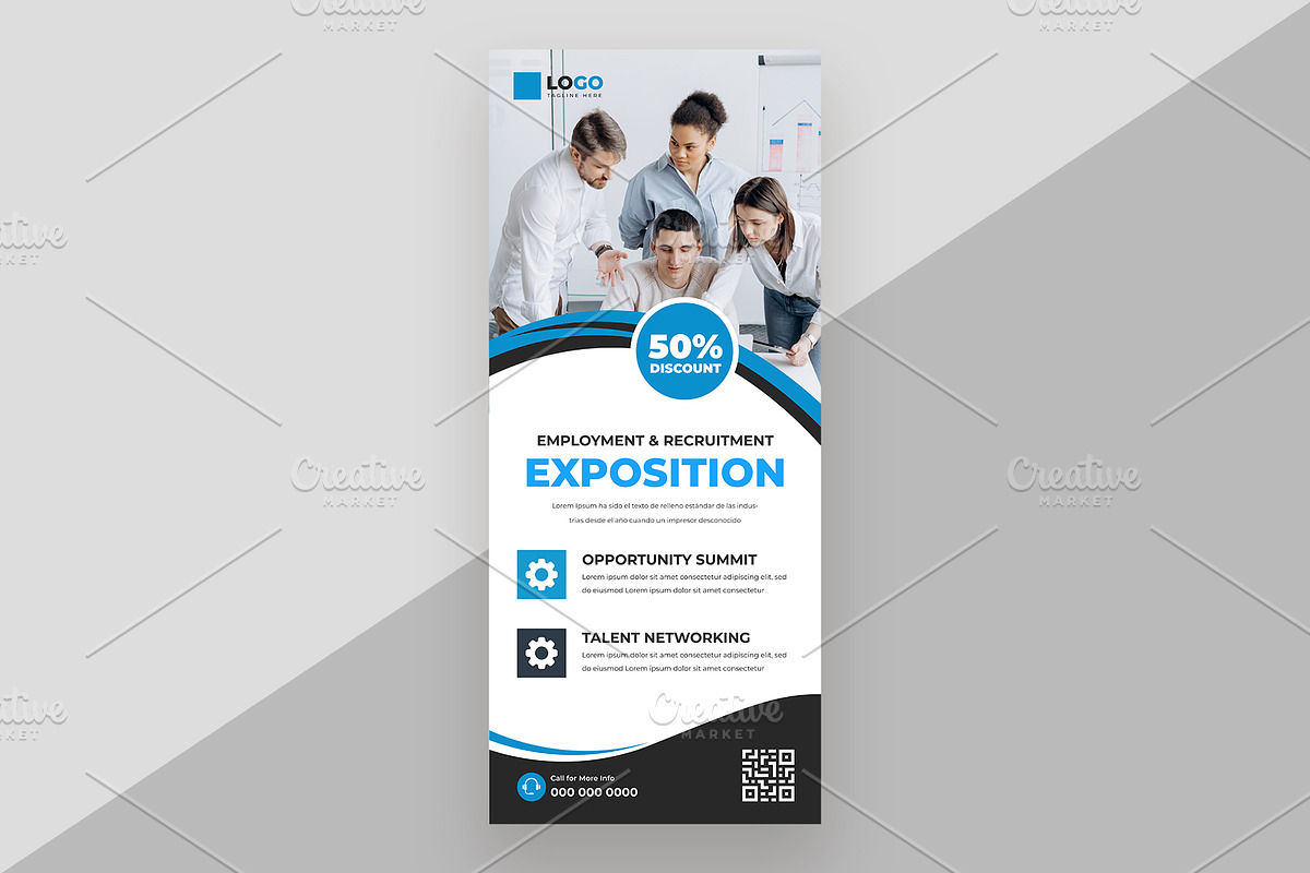 Career Fair Roll Up Standee Banner, a Stationery Template by Designgrove (Photo 2 of 3)