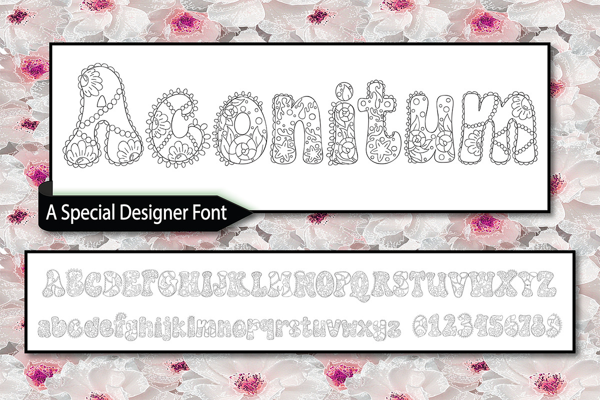 AconitumColoring font, a Symbol Font by danbamstore (Photo 2 of 5)