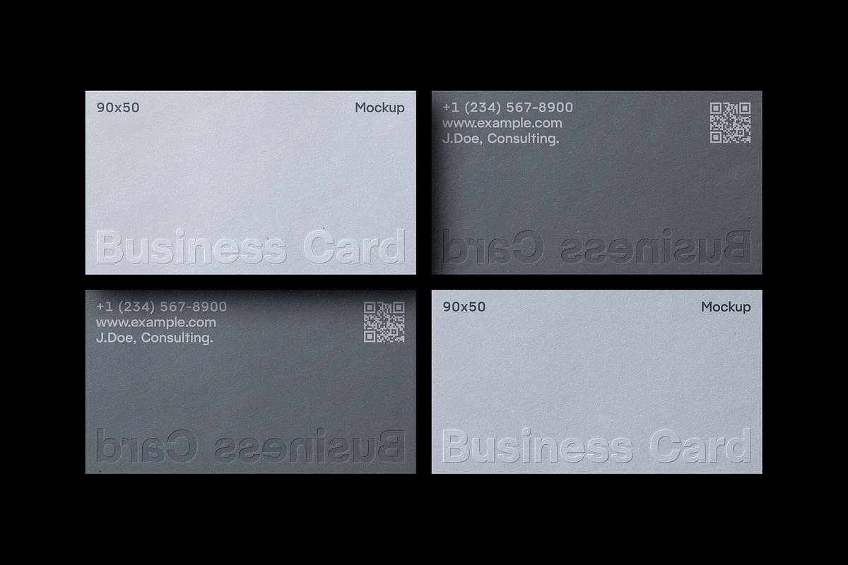 90x50 Business Card Layout Mockup, a Pens & Pencil Mockup by Design Squad (Photo 4 of 4)