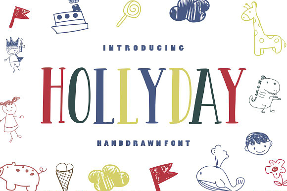 Hollyday - Handdrawn Font preview 8