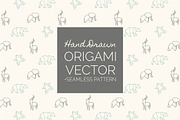 Hand Drawn Origami Vector, an Animal Illustration by Storyteller Imagery (Thumbnail 1 of 8)