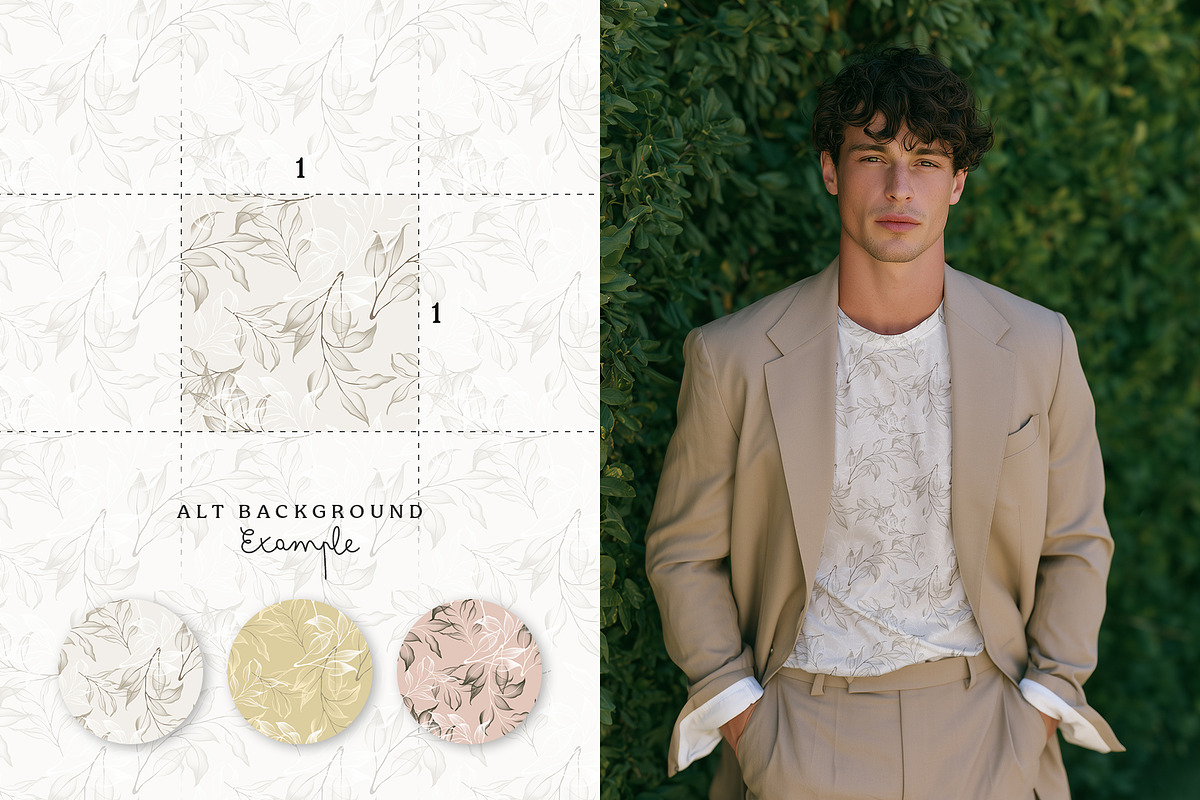 Dreamy floral seamless pattern set, a Pattern Graphic by Momosama Studio (Photo 3 of 5)