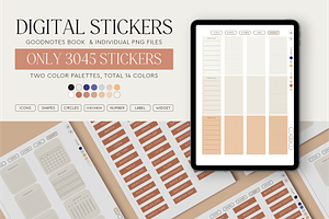 Digital Stickers Book For Goodnotes