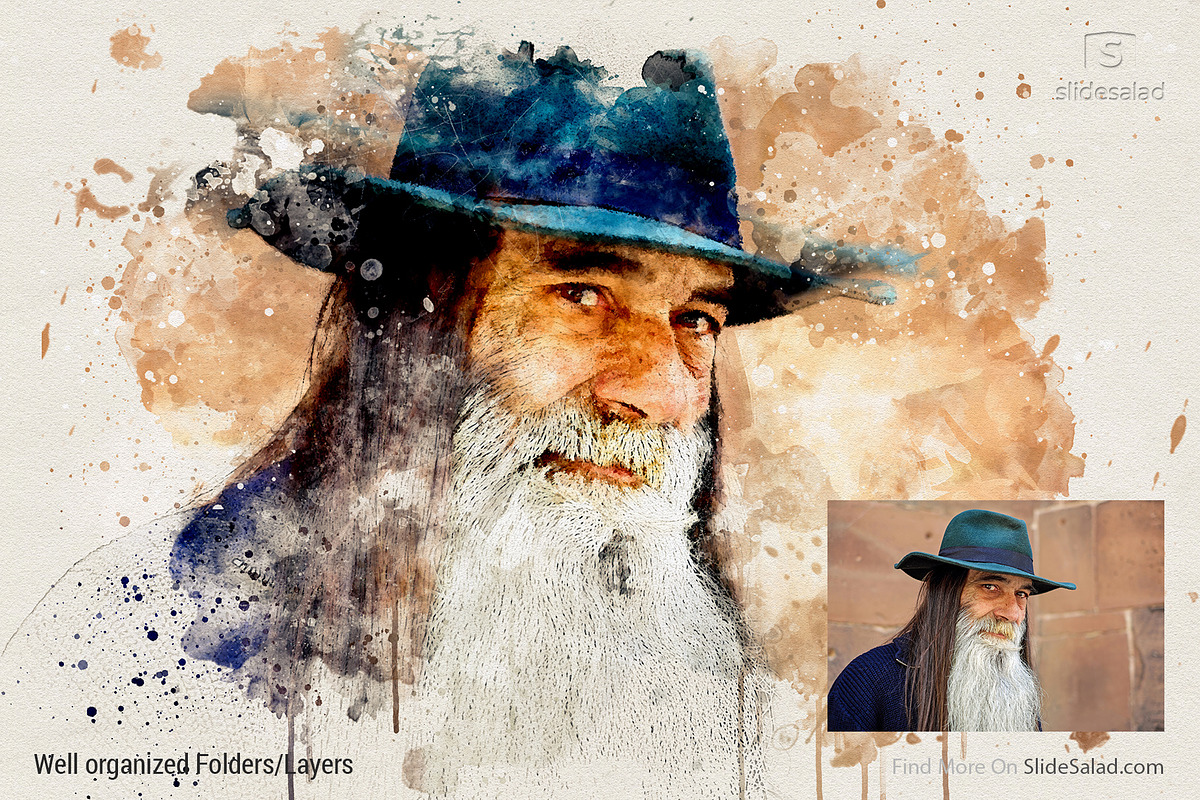 Watercolor Photoshop Mock-ups, an Action Add-On by SlideSalad (Photo 9 of 36)