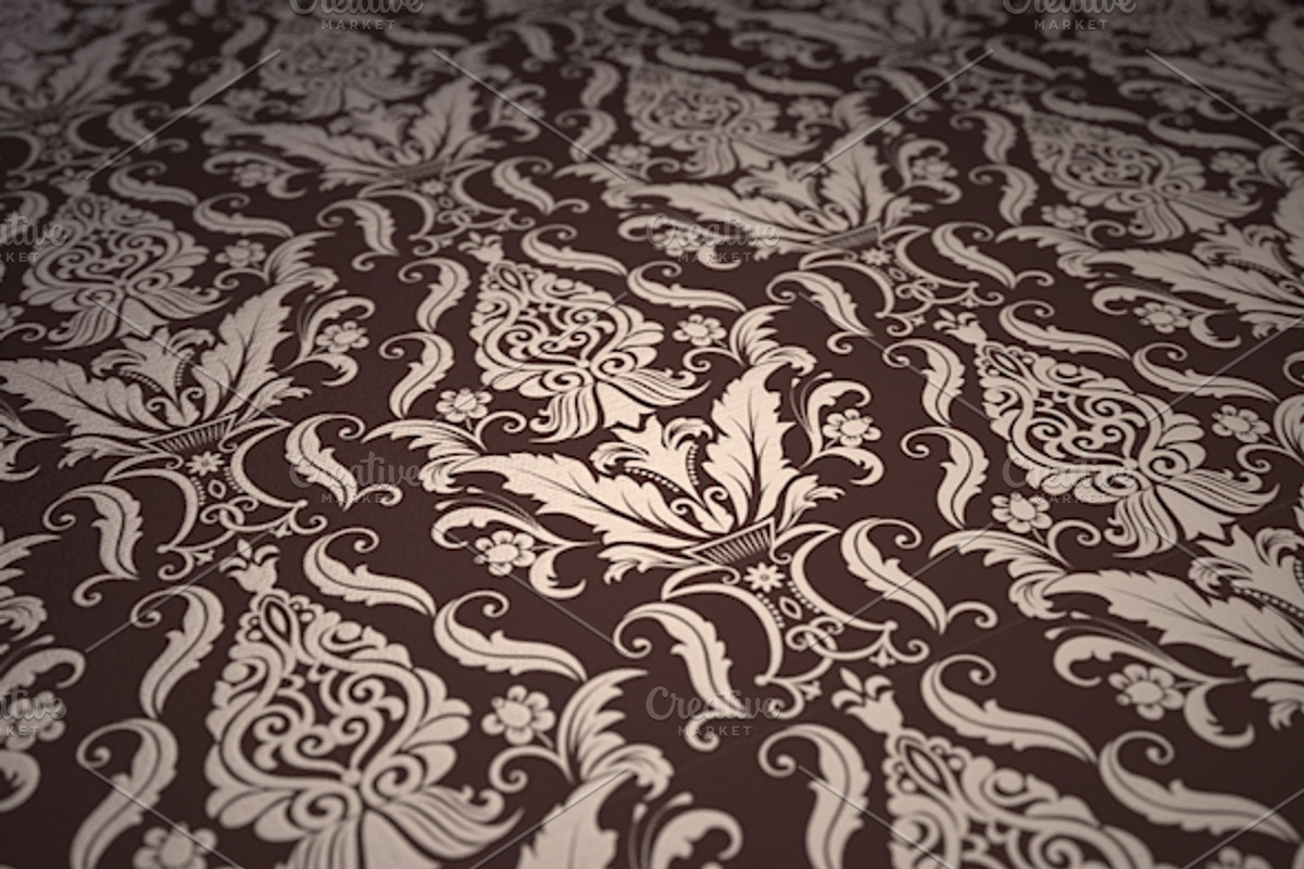 4 Vector Seamless Damask Patterns preview 5