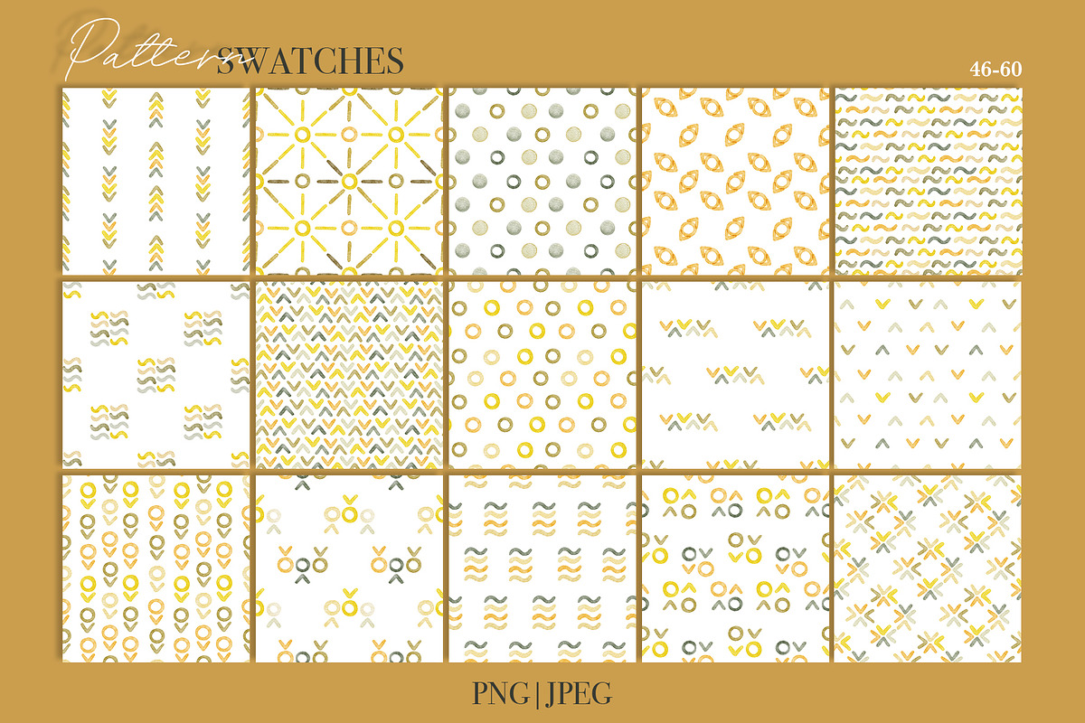 60 Retro Watercolor Patterns, a Pattern Graphic by ArtPavo (Photo 12 of 13)
