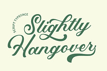 Slightly Hangover Script Typeface
