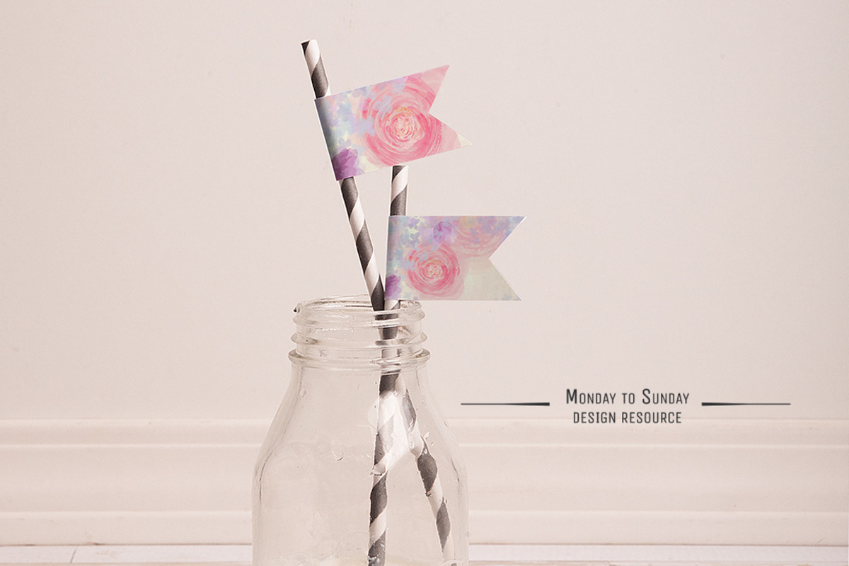5 Party Straws with Flags!, a Product Mockup by Snark Heart (Photo 3 of 3)
