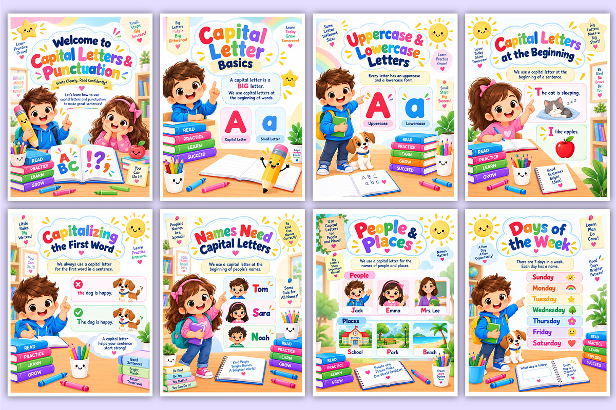 Capital Letters & Punctuation Book, a Stationery Template by Mustafiz (Photo 2 of 4)