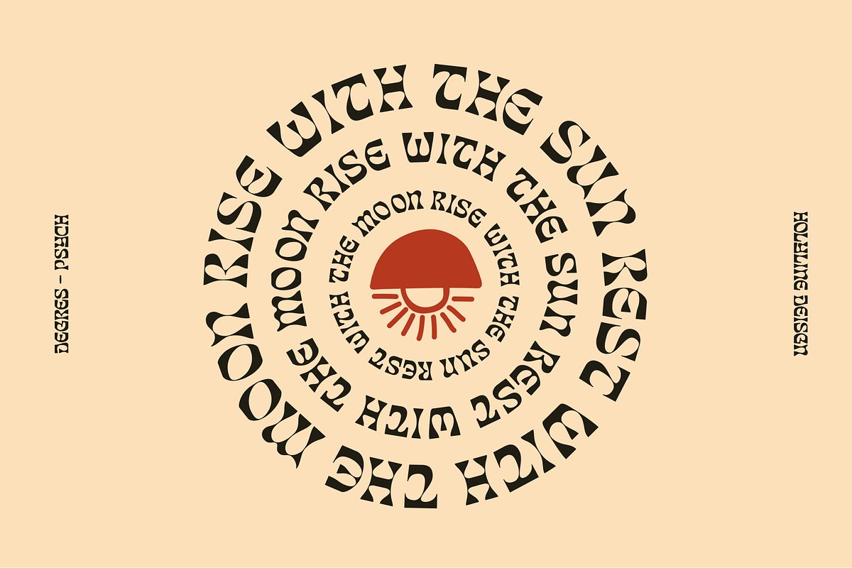 Degres - Psychedelic Display Family, a Serif Font by Holyline Design (Photo 9 of 14)