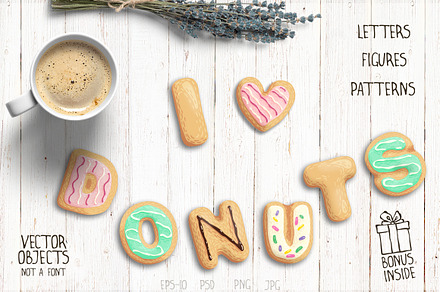 Tasty donuts set