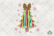 Coquette Glitter Christmas Tree PNG, an Illustration by Craft Nest (Thumbnail 1 of 6)