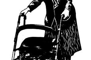 illustration of elderly person, a Photo by DanFLCreativo