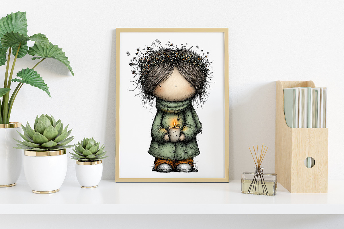 Whimsical Christmas Doll Clipart, an Icon by Canvas Craft (Photo 6 of 7)