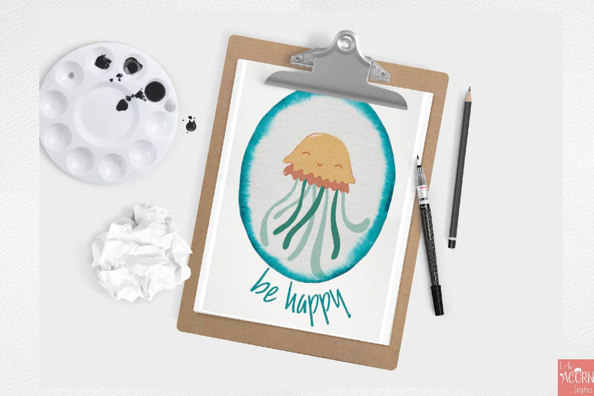 Watercolor Friendly Frames Bundle, an Object Graphic by LittleAcornGraphics (Photo 5 of 10)