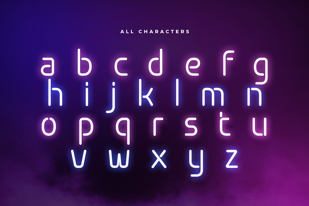 Flare - Neon Light Party Font, a Sans Serif Font by Hamz Studio (Photo 6 of 8)