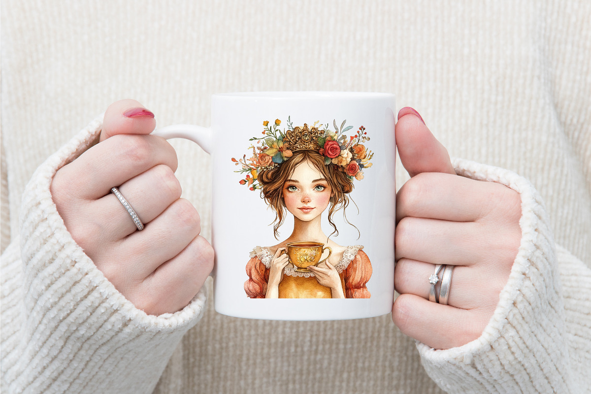 Whimsical Victorian Tea Queens Clipa, an Illustration by designcity5 (Photo 5 of 5)