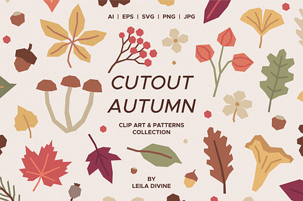 Cutout Autumn Clip Art & Patterns