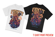 Fight it Monkey Illustration, an Animal Illustration by badsyxn (Thumbnail 5 of 5)