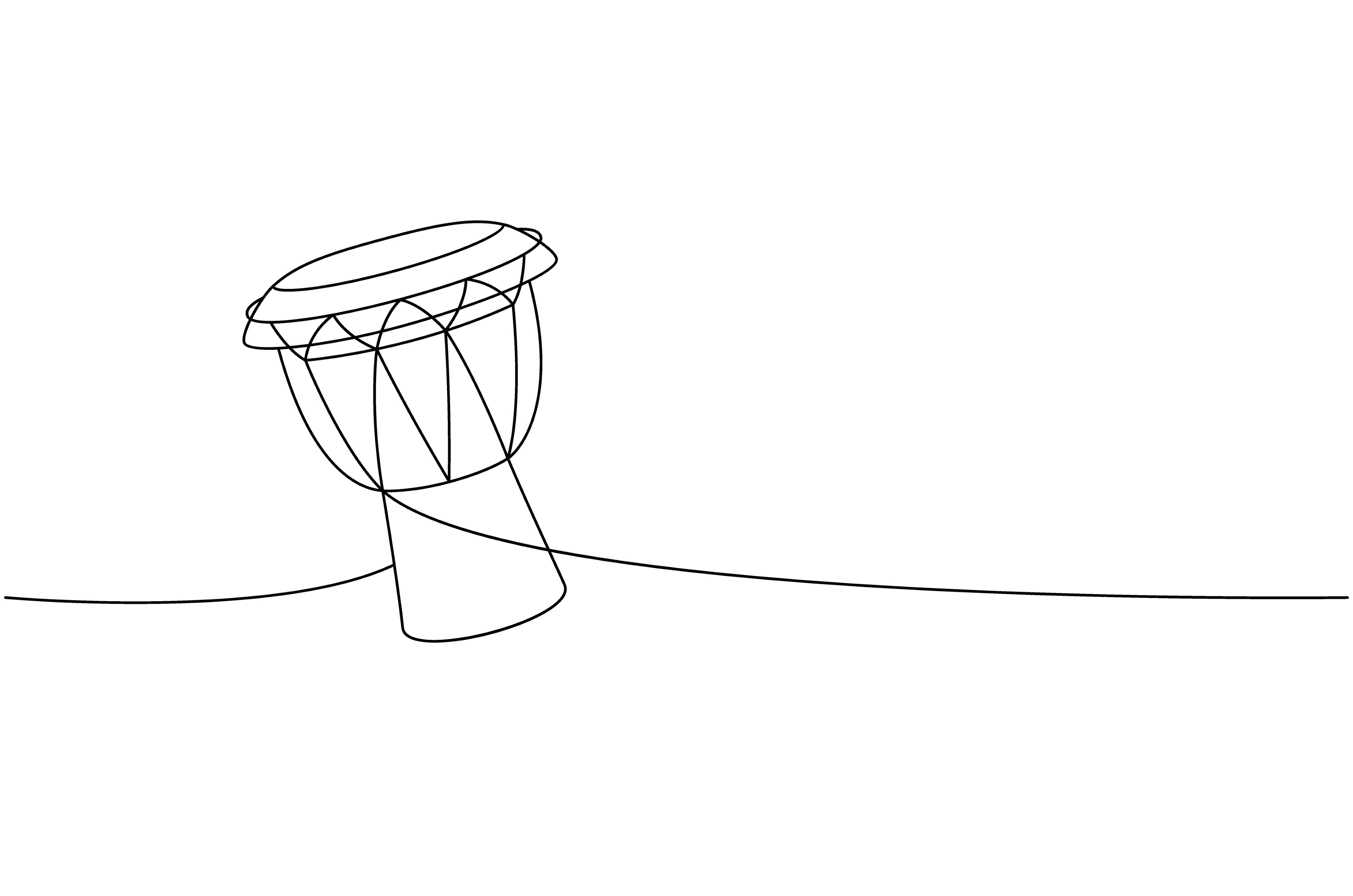 Djembe Drum, Bongo, Congo One Line by Graphishop | Creative Market