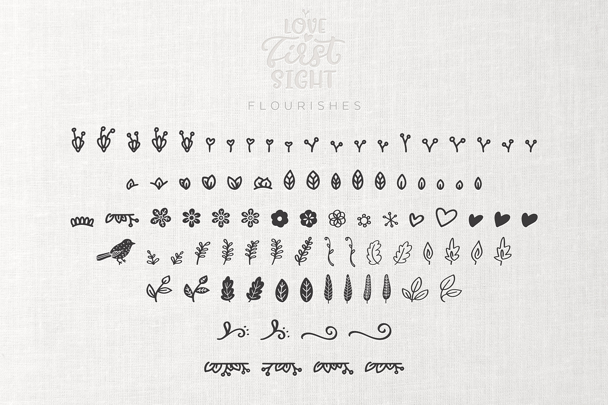 Love At First Sight Font Duo &Extras, a Sans Serif Font by Ayca Atalay (Photo 16 of 16)