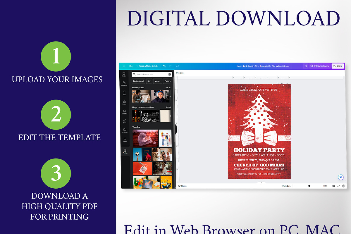 Christmas Party Flyer Template preview 4