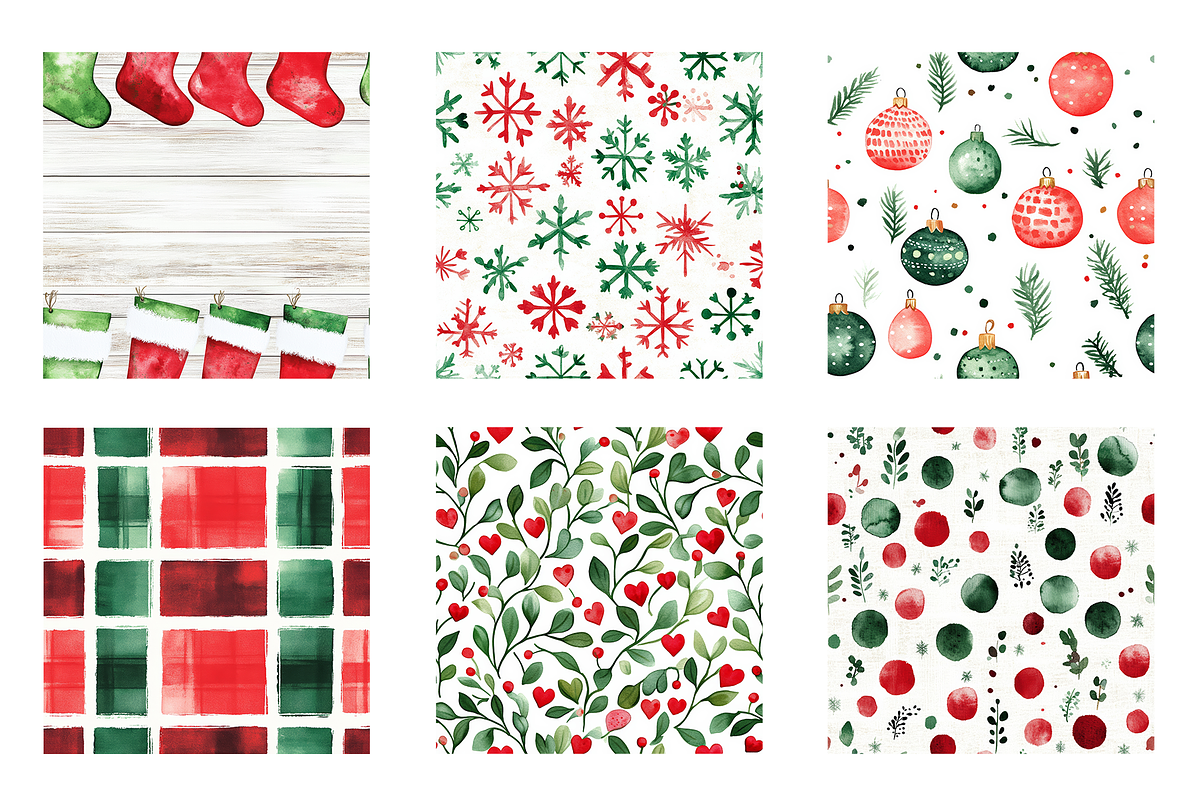 Merry & Bright Digital Paper, a Pattern Graphic by Chromolume Studio (Photo 4 of 16)