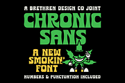 Chronic Sans Display Font, a Sans Serif Font by Brethrendesignco (Thumbnail 1 of 7)