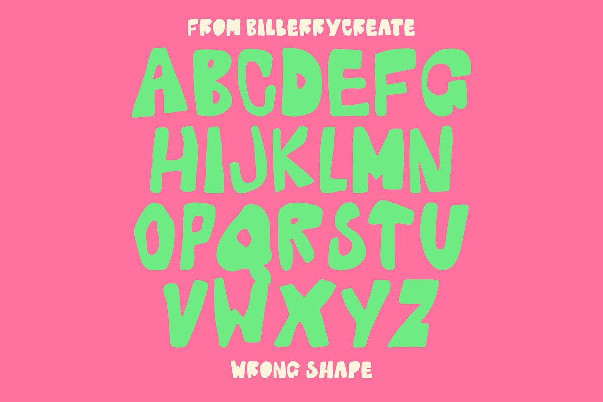 WRONG SHAPE UGLY FONT, a Handwritten Font by BilberryCreates (Photo 11 of 13)