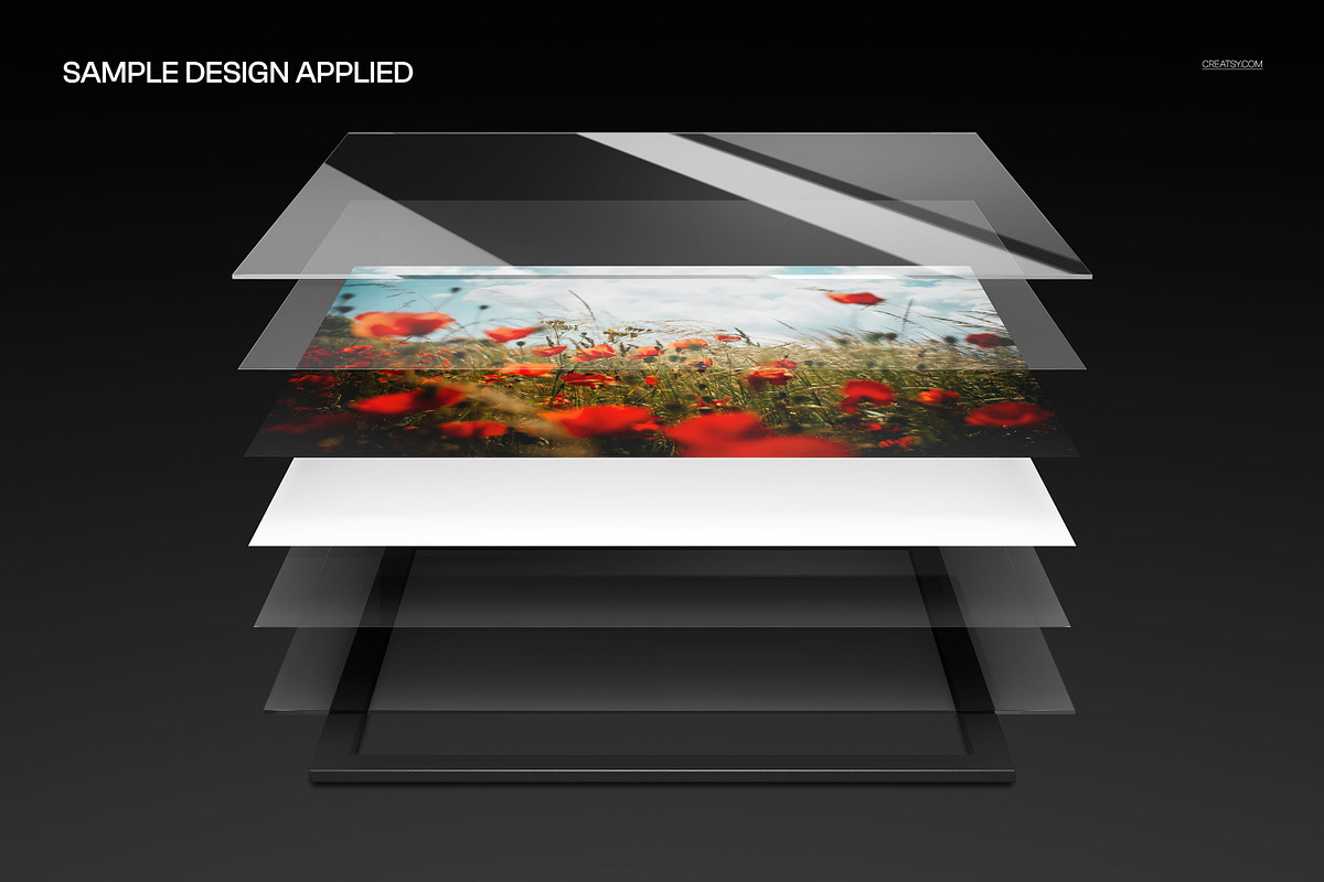 Exploded View Acrylic Print Mockup, a Merchandise Mockup by creatsy5