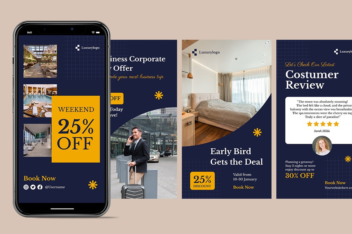 Hotel Instagram Story Template, a Social Media Template by FDR Studio (Photo 2 of 4)