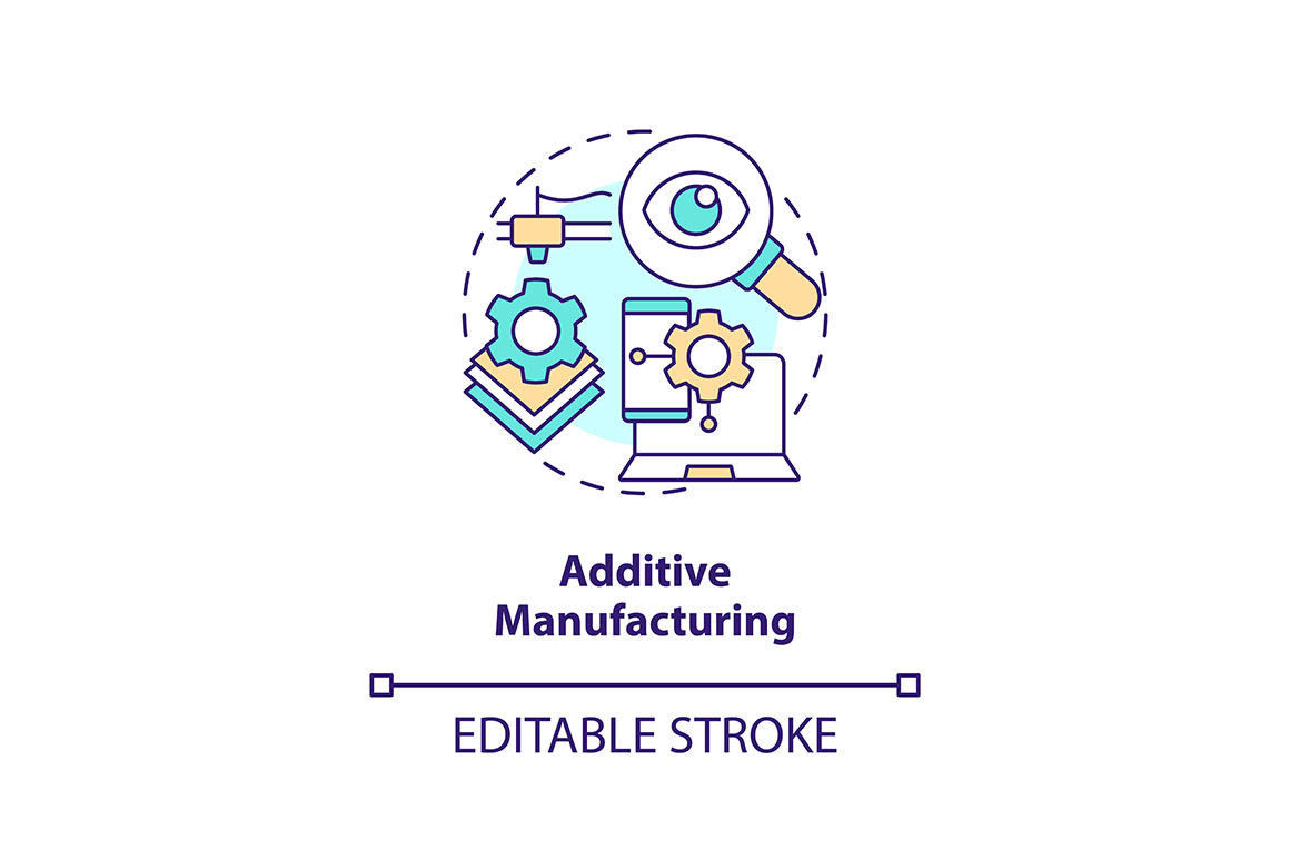 Additive manufacturing concept icon, an Icon by IMG Visuals