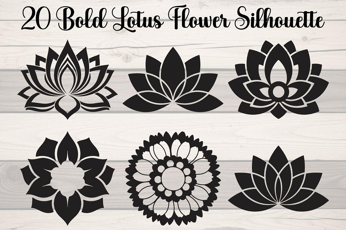 Bold Lotus Flower Silhouette, an Object Graphic by Creativeshirt (Photo 1 of 15)