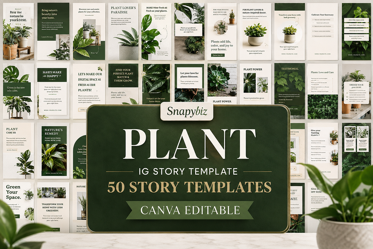 Editable Plant Canva Story Template, a Social Media Template by Snapybiz (Photo 11 of 11)