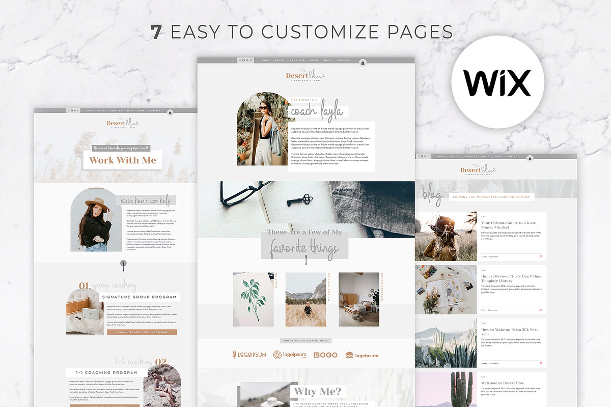 Wix Website Template | Desert Blue, a Wix Template by Thirty One Palms Studio (Photo 2 of 7)